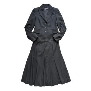 Kulson Black Vintage Blazer Skirt Set